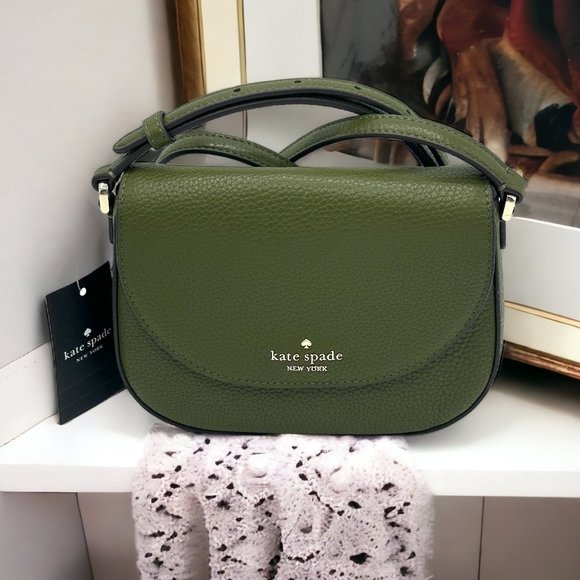 kate spade Handbags - NWT Kate Spade Leila Mini Flap Crossbody - Enchanted Green